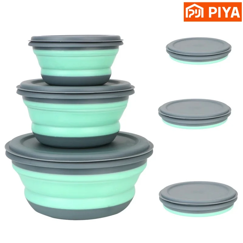 3-Piece Set Foldable Silicone Bowls