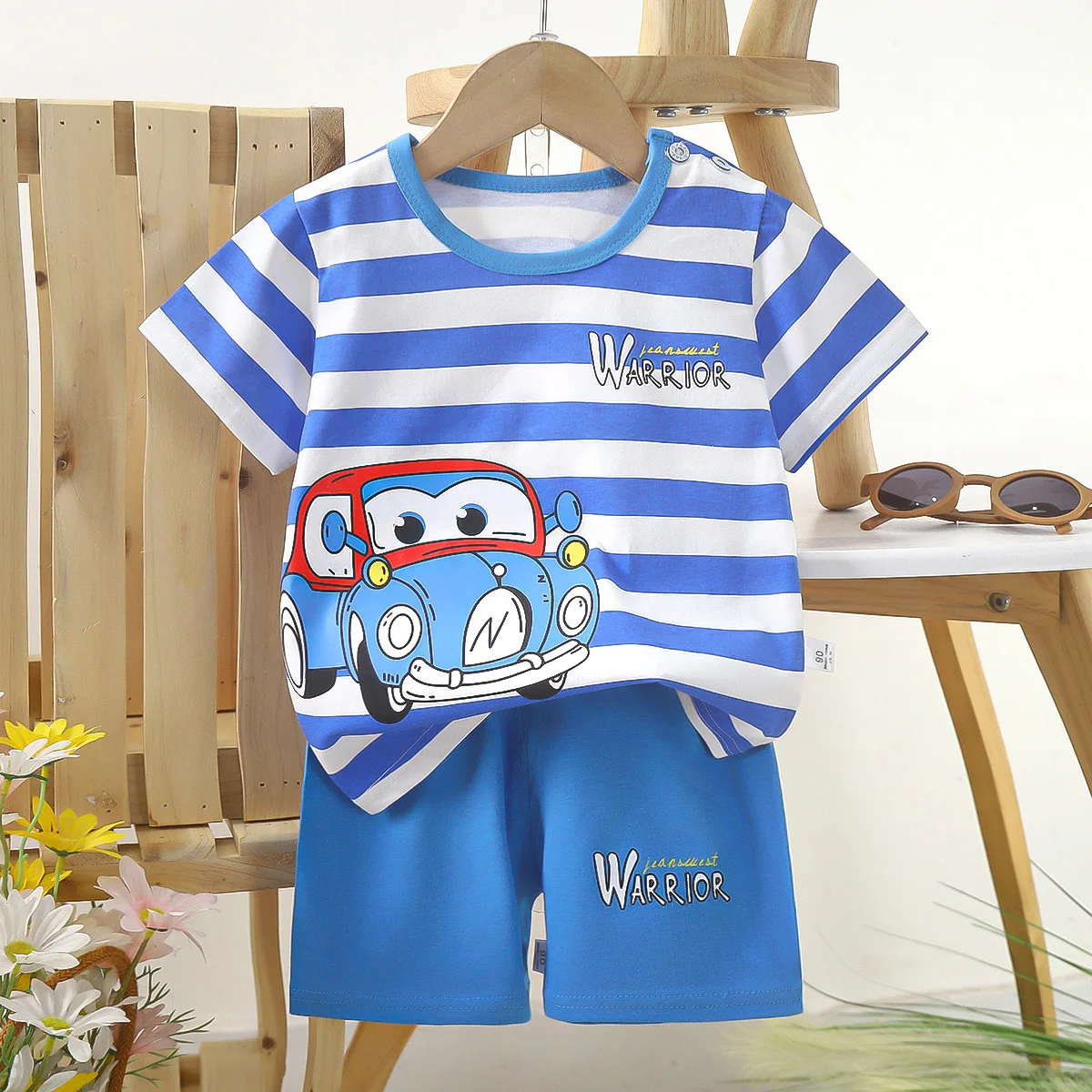 Kids Cotton Cartoon Tee & Shorts Set 6 Kids Cotton Cartoon Tee & Shorts Set - Image 6