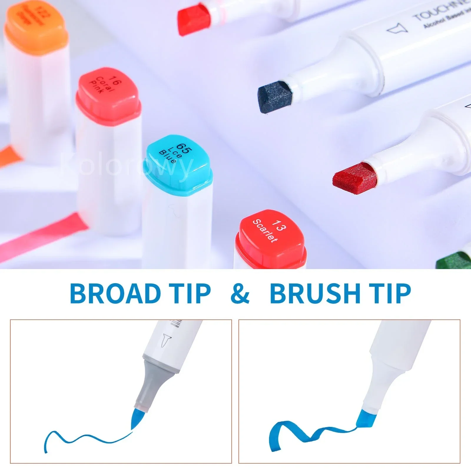 Dual Tip Alcohol Brush Markers 8 Dual Tip Alcohol Brush Markers - Image 8