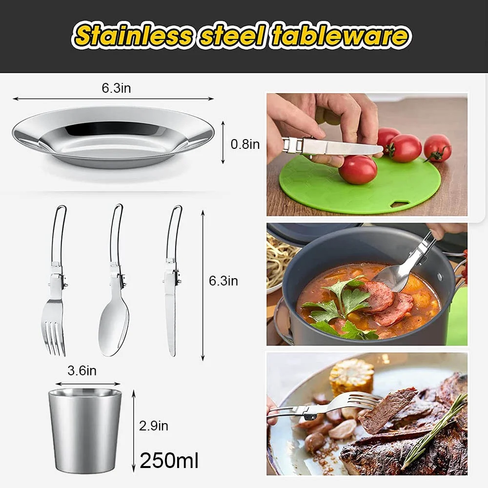 Camping Cookware Set for 2-3 People 5 Camping Cookware Set for 2-3 People - Image 5