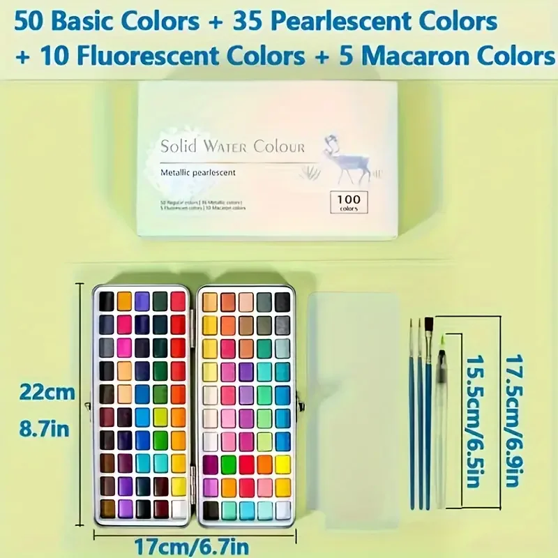 Watercolour Paint Set 50/100/168 Colours 2 Watercolour Paint Set 50/100/168 Colours - Image 2