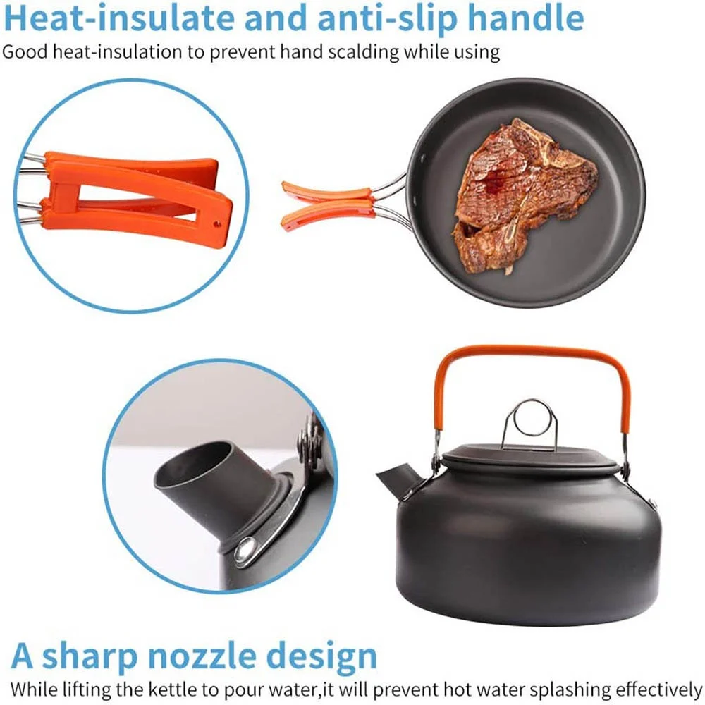 Camping Cookware Set for 2-3 People 2 Camping Cookware Set for 2-3 People - Image 2