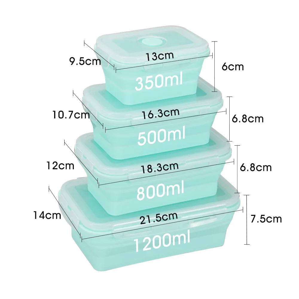 4-Piece Silicone Collapsible Lunch Box Set 11 4-Piece Silicone Collapsible Lunch Box Set - Image 11