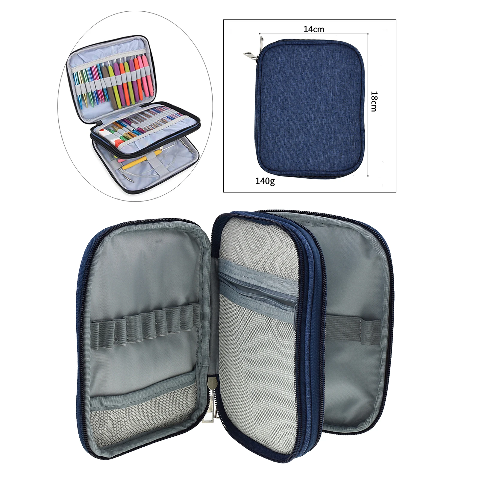 Crochet Hook Roll Organizer Pouch 12 Crochet Hook Roll Organizer Pouch - Image 12