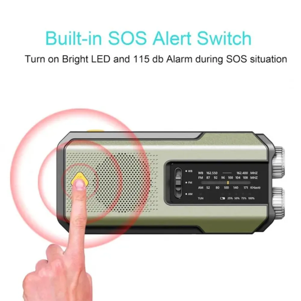 Emergency Weather Radio with Power Bank & Flashlight 5 Emergency Weather Radio with Power Bank & Flashlight - Image 5
