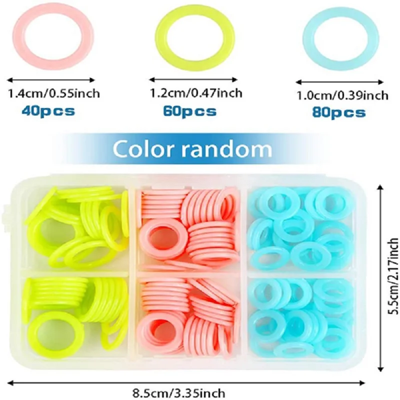 Locking Knitting Stitch Markers with Storage Box 8 Locking Knitting Stitch Markers with Storage Box - Image 8