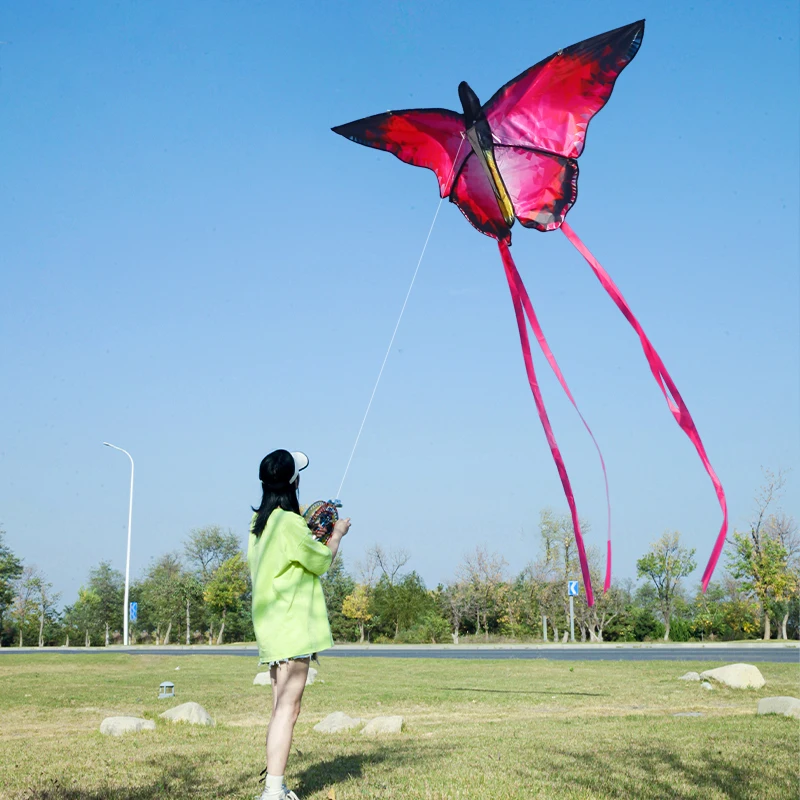 Crystal Butterfly Kite with 100m String - Red/Blue 3 Crystal Butterfly Kite with 100m String - Red/Blue - Image 3
