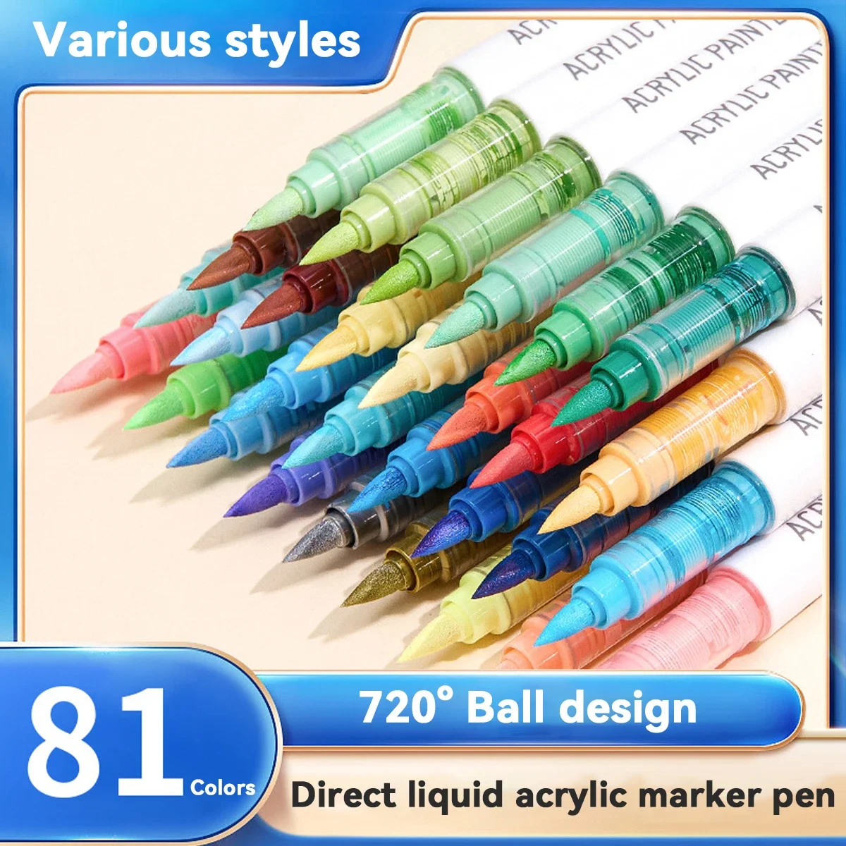 Acrylic Brush Marker Set 9-Pack 3 Acrylic Brush Marker Set 9-Pack - Image 3