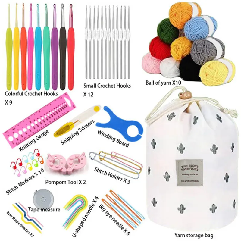 64 Piece Crochet Starter Kit With Hooks 6 64 Piece Crochet Starter Kit With Hooks - Image 6
