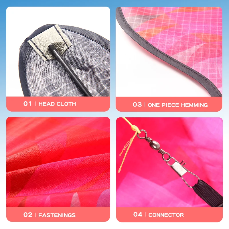 Crystal Butterfly Kite with 100m String - Red/Blue 5 Crystal Butterfly Kite with 100m String - Red/Blue - Image 5