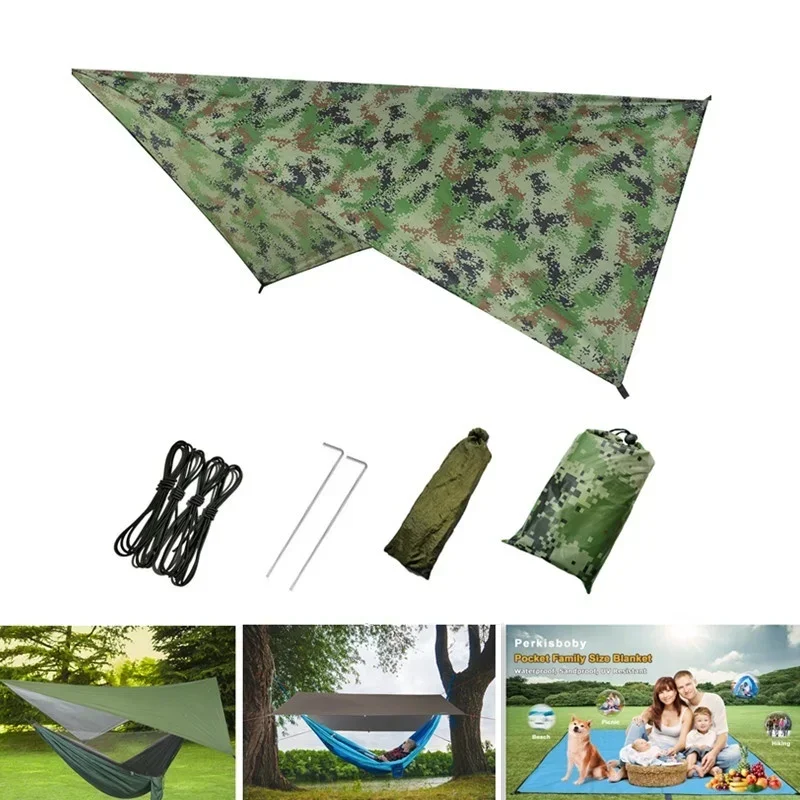 Portable Camping Hammock with Rain Fly Tarp 6 Portable Camping Hammock with Rain Fly Tarp - Image 6