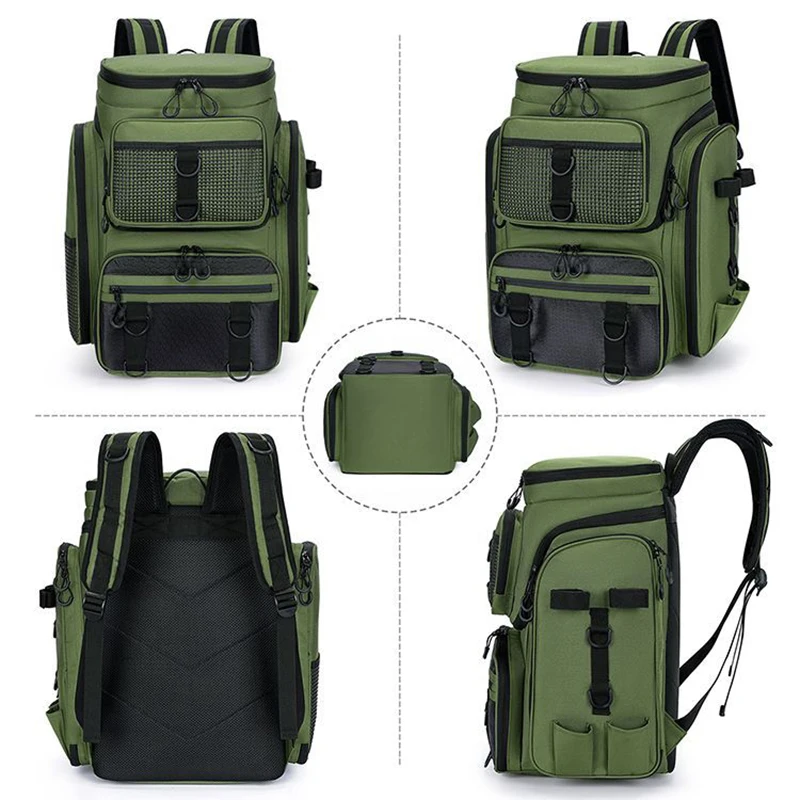 50L Fishing Tackle Storage Backpack with Rod Holders 5 50L Fishing Tackle Storage Backpack with Rod Holders - Image 5