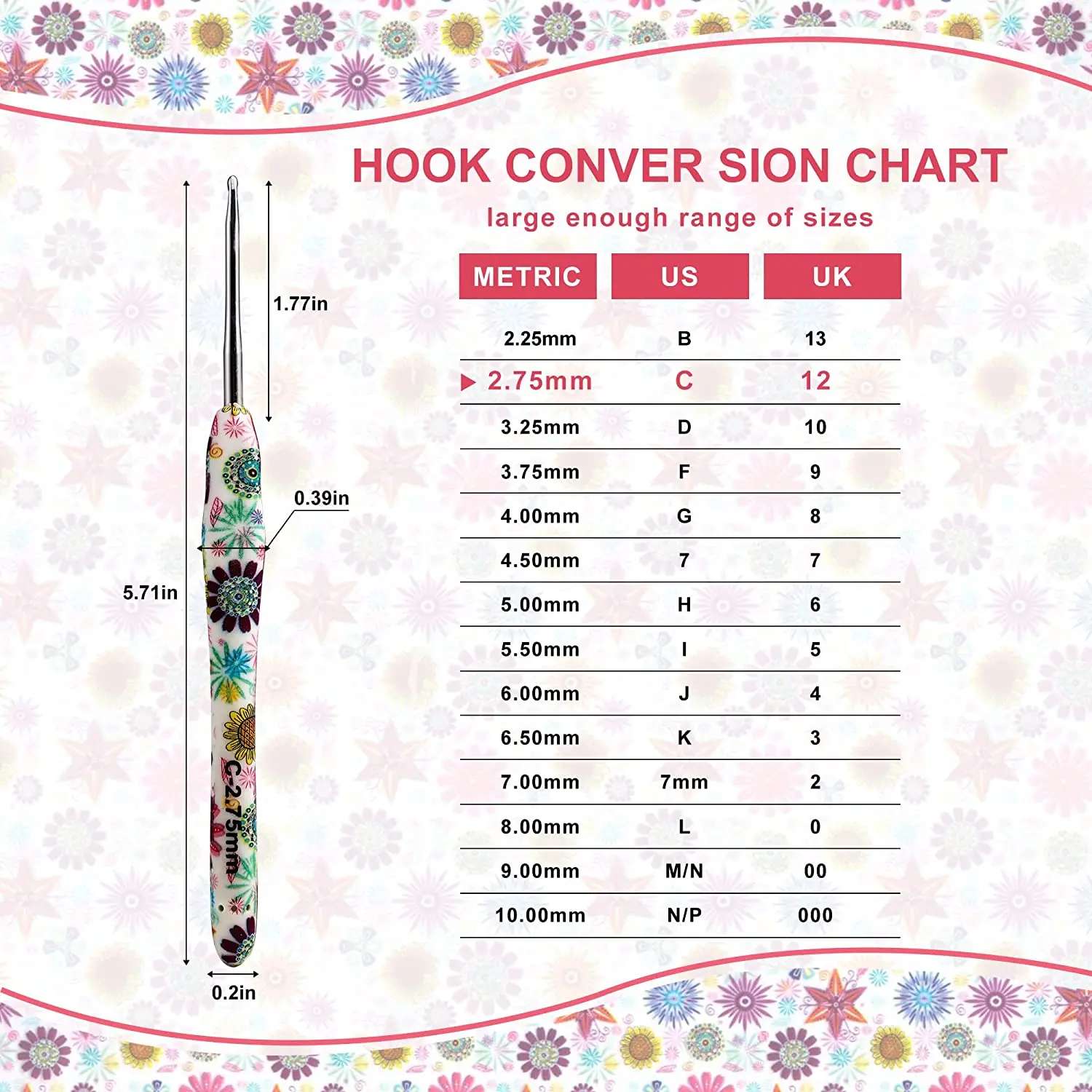 14pc Ergonomic Crochet Hook Set 7 14pc Ergonomic Crochet Hook Set - Image 7