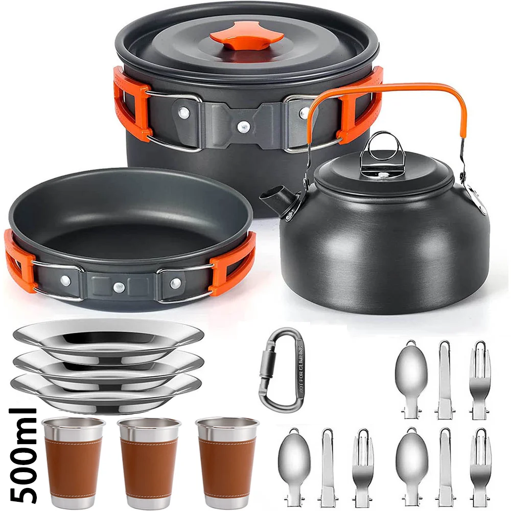 Camping Cookware Set for 2-3 People 1 Camping Cookware Set for 2-3 People