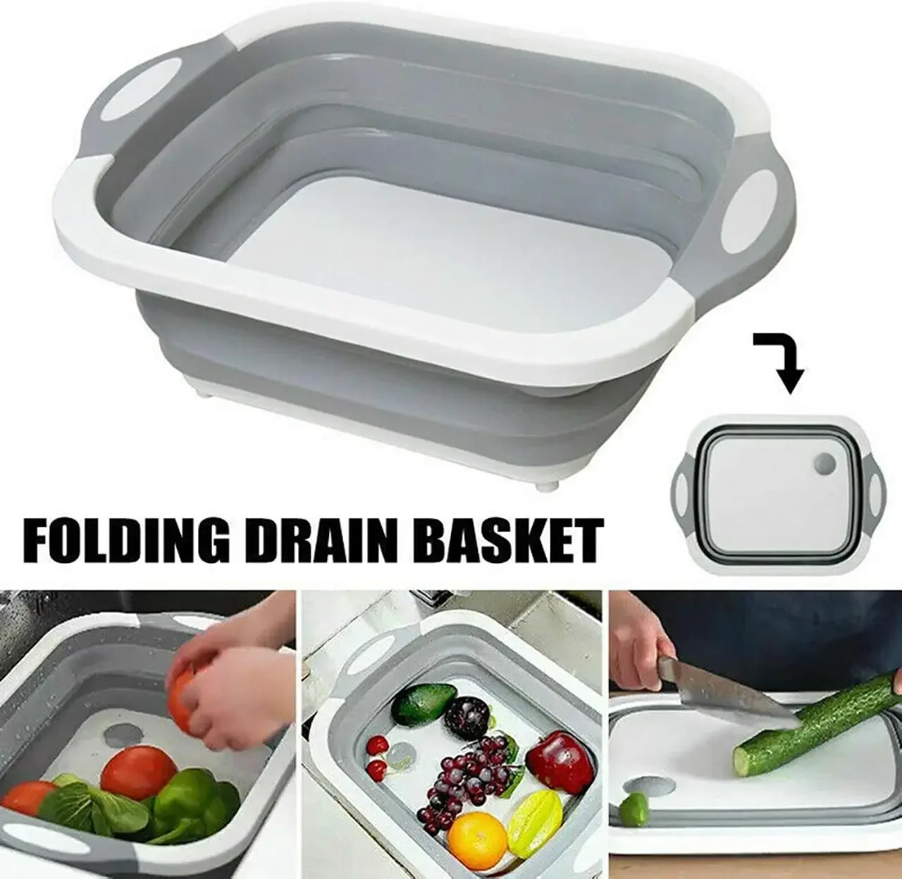 3-in-1 Multifunction Collapsible Cutting Board 5 3-in-1 Multifunction Collapsible Cutting Board - Image 5