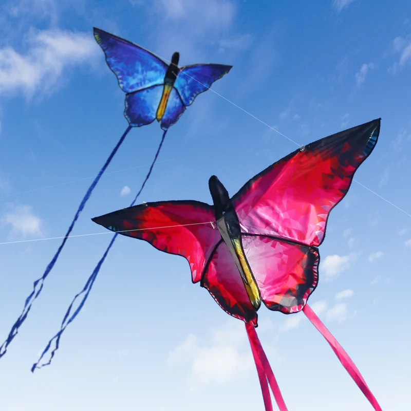 Crystal Butterfly Kite with 100m String - Red/Blue 1 Crystal Butterfly Kite with 100m String - Red/Blue