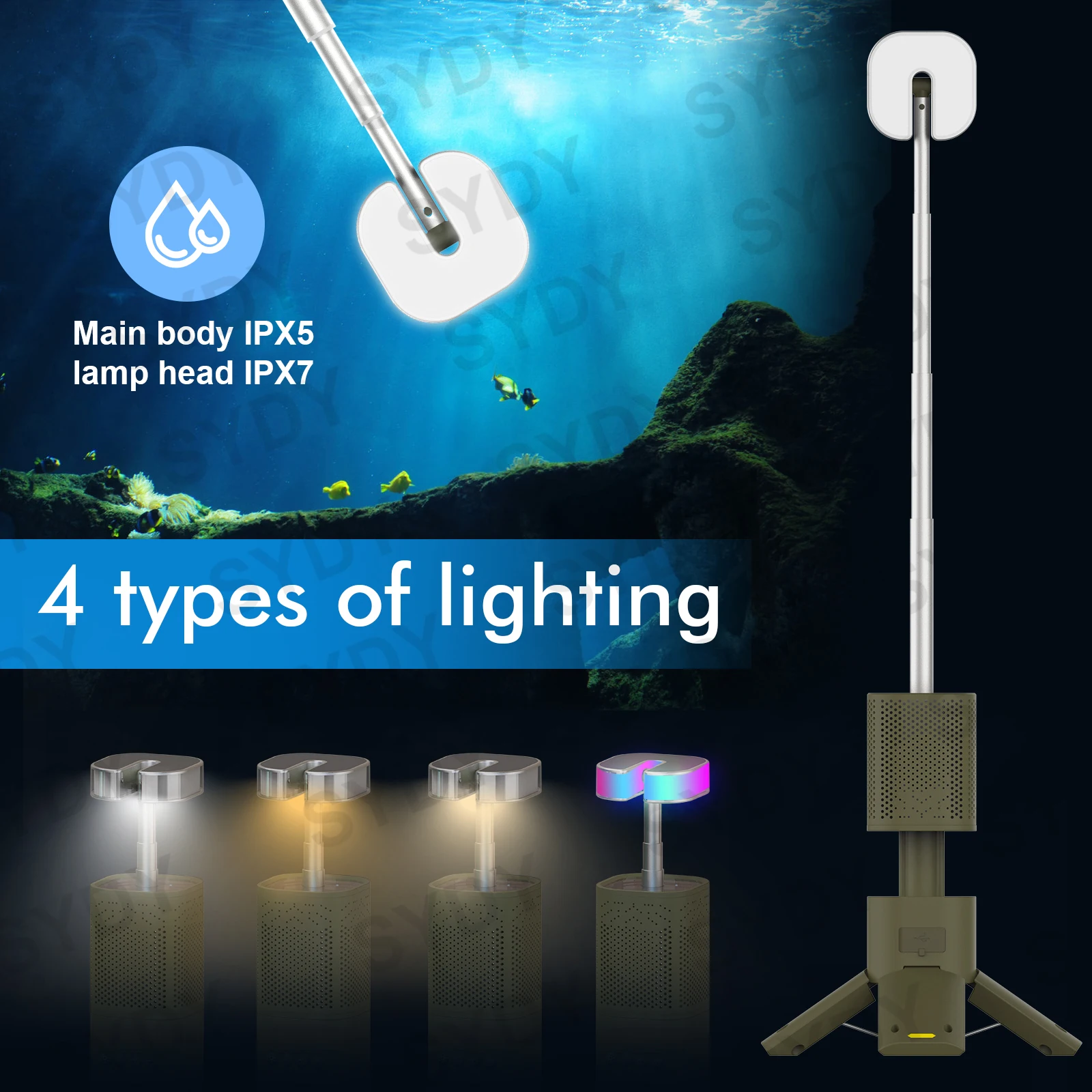 Rechargeable Telescopic Camping Lantern with Speaker 5 Rechargeable Telescopic Camping Lantern with Speaker - Image 5