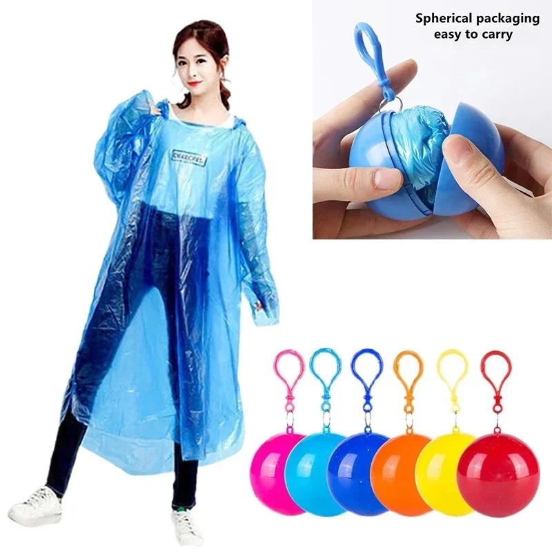 Portable Disposable Raincoat Keychain