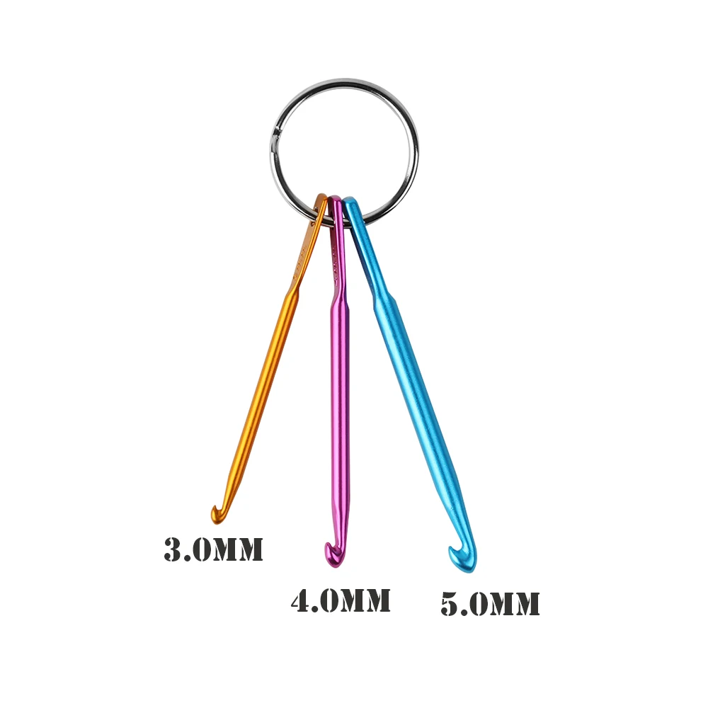 Mini Keychain Crochet Hooks 3-Pack 3/4/5 mm 5 Mini Keychain Crochet Hooks 3-Pack 3/4/5 mm - Image 5