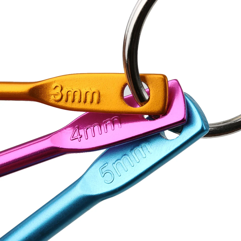 Mini Keychain Crochet Hooks 3-Pack 3/4/5 mm 4 Mini Keychain Crochet Hooks 3-Pack 3/4/5 mm - Image 4