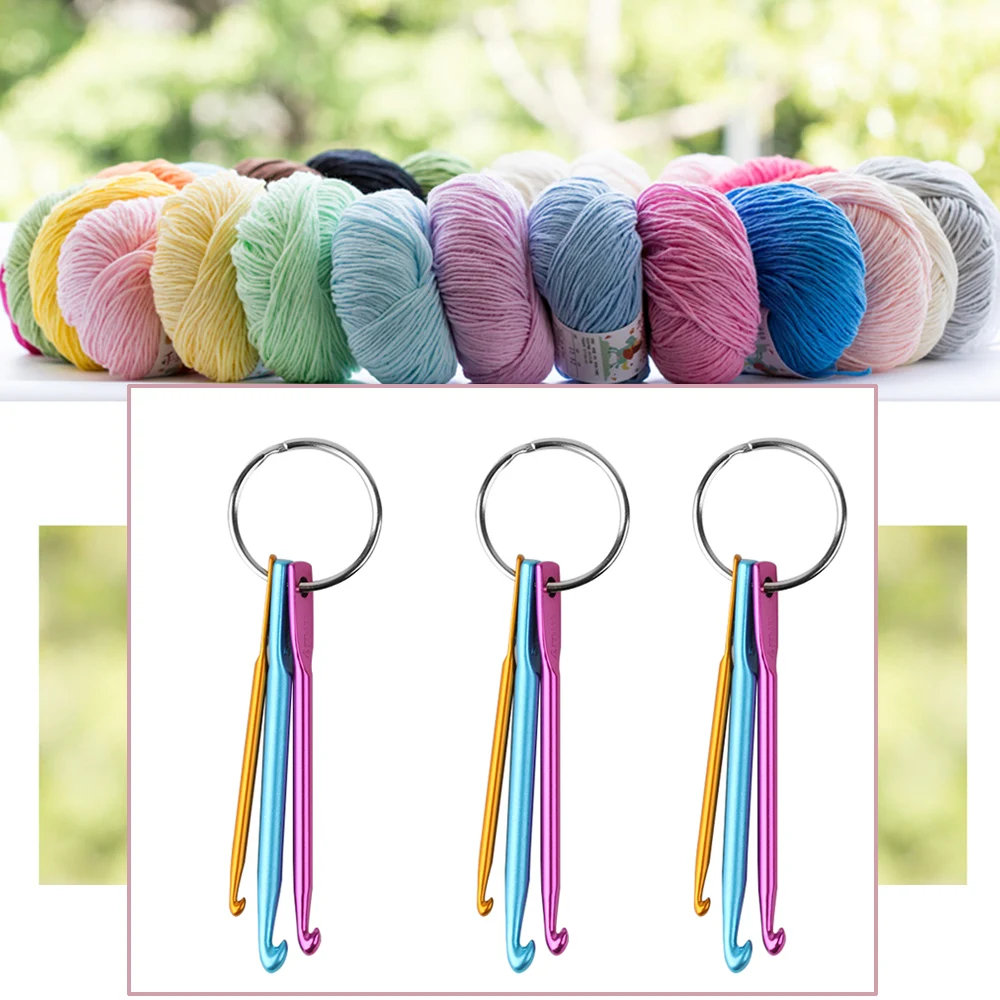 Mini Keychain Crochet Hooks 3-Pack 3/4/5 mm 2 Mini Keychain Crochet Hooks 3-Pack 3/4/5 mm - Image 2