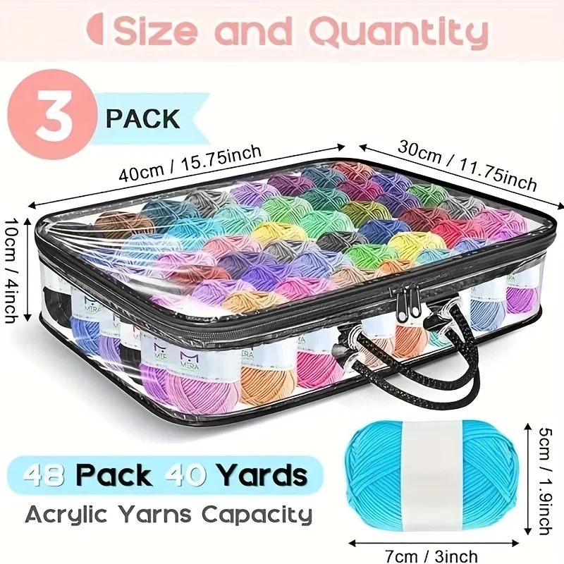3-Pack Transparent Storage Bags 6 3-Pack Transparent Storage Bags - Image 6