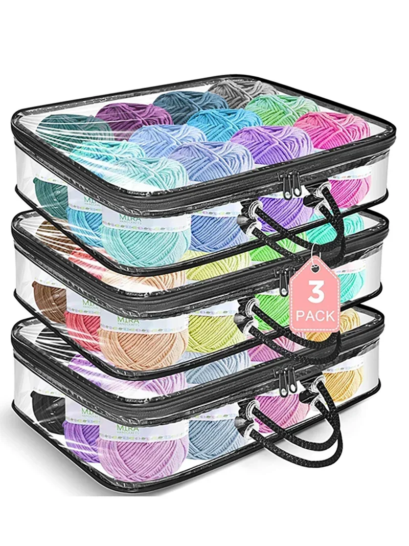3-Pack Transparent Storage Bags 1 3-Pack Transparent Storage Bags
