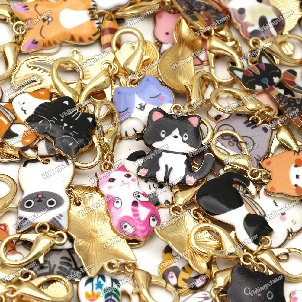 Cat Enamel Stitch Marker Charms 6 Cat Enamel Stitch Marker Charms - Image 6