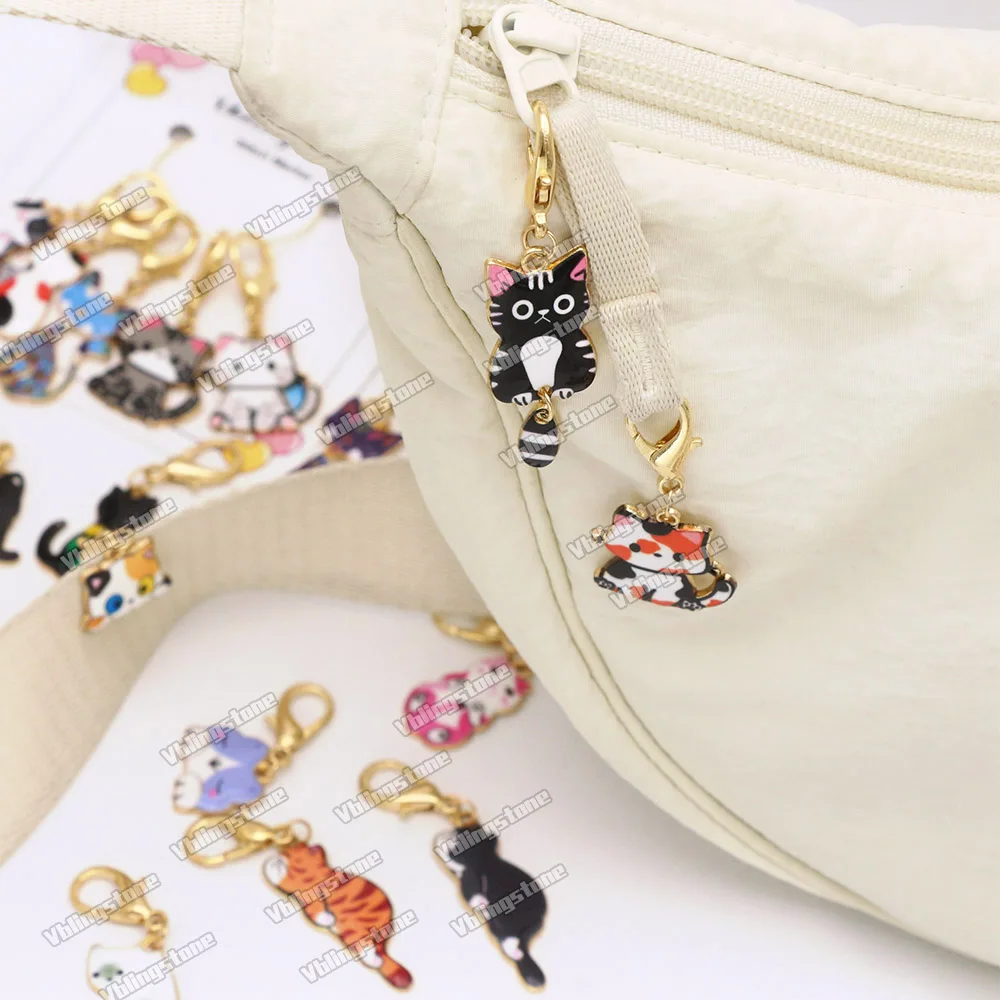Metal Cat Stitch Markers Locking Set 6 Metal Cat Stitch Markers Locking Set - Image 6