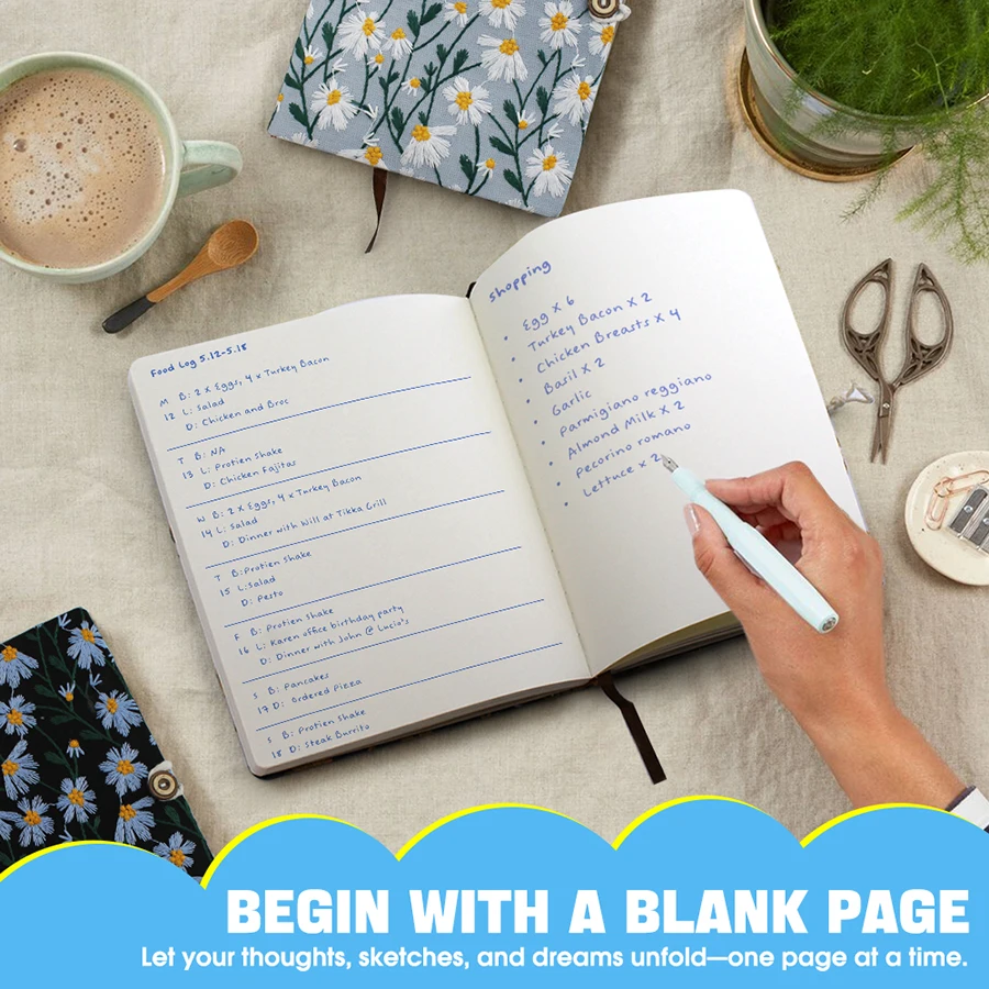 Blank A5/A6 Daisy Notebook 200 Pages 2 Blank A5/A6 Daisy Notebook 200 Pages - Image 2