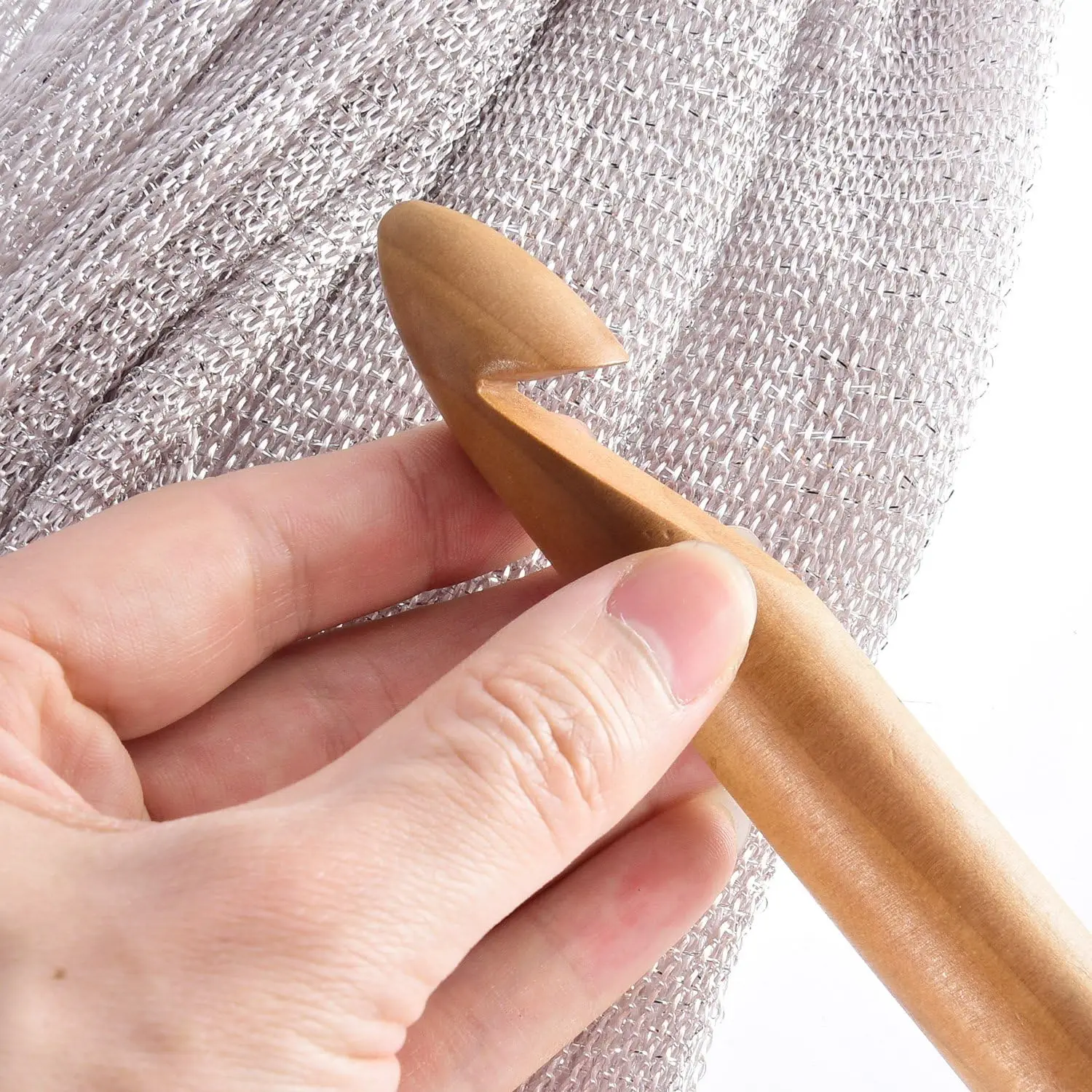 Large Bamboo Crochet Hooks 15-25mm 6 Large Bamboo Crochet Hooks 15-25mm - Image 6