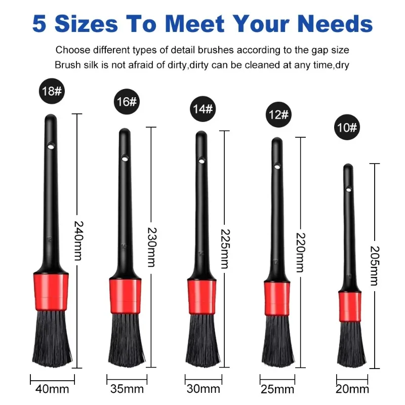 5-Piece Car Detailing Brush Set 6 5-Piece Car Detailing Brush Set - Image 6