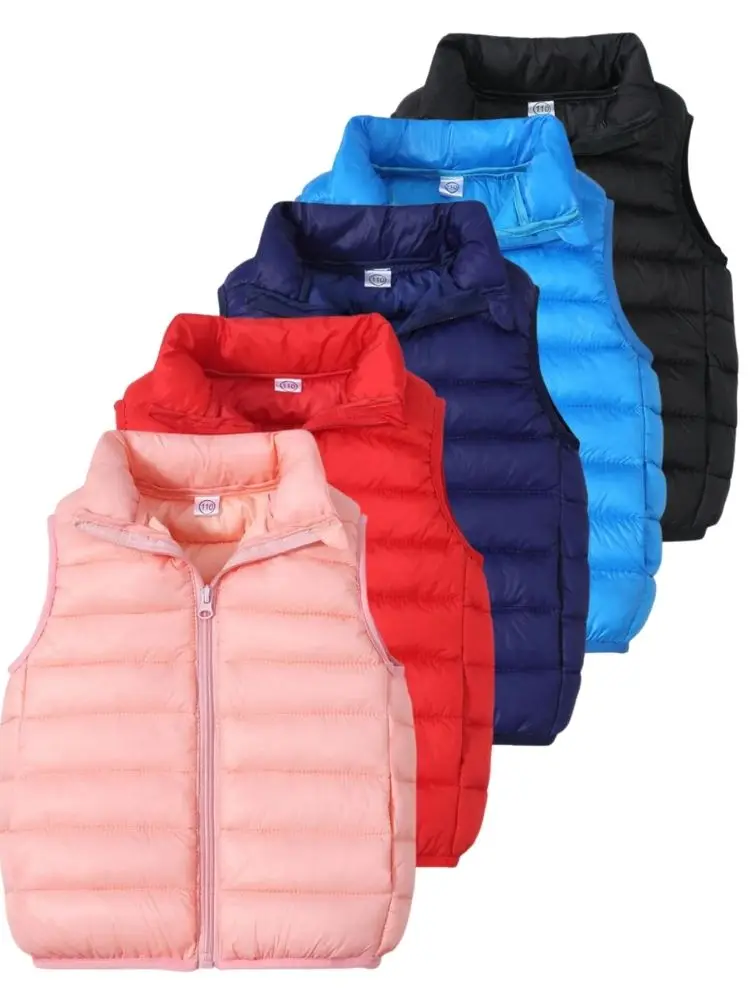 Kids Down Winter Vest Stand Collar 5 Kids Down Winter Vest Stand Collar - Image 5