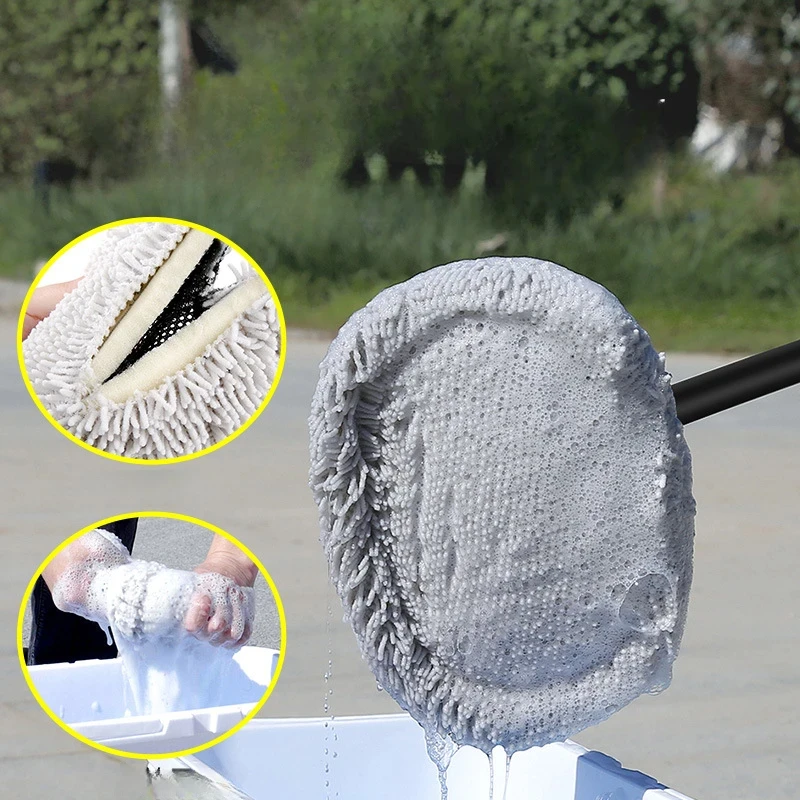 Telescopic Car Wash Chenille Brush - Image 4