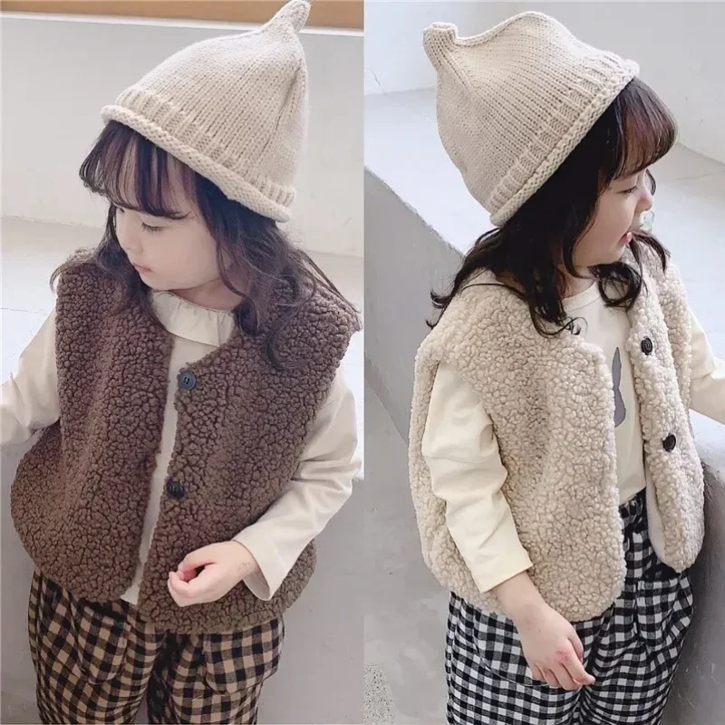 Kids Lamb Wool Plush Vest 6 Kids Lamb Wool Plush Vest - Image 6