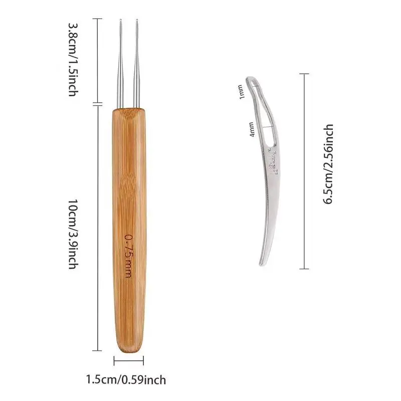 Dreadlock Crochet Hook Set 0.5–0.75 mm 6 Dreadlock Crochet Hook Set 0.5–0.75 mm - Image 6