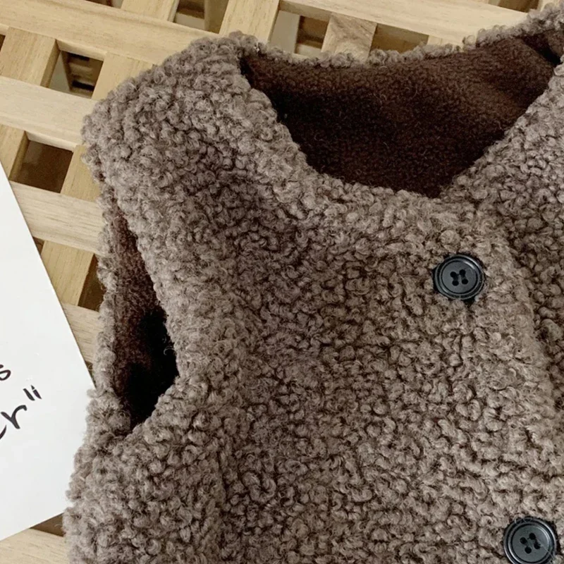 Kids Lamb Wool Plush Vest 5 Kids Lamb Wool Plush Vest - Image 5