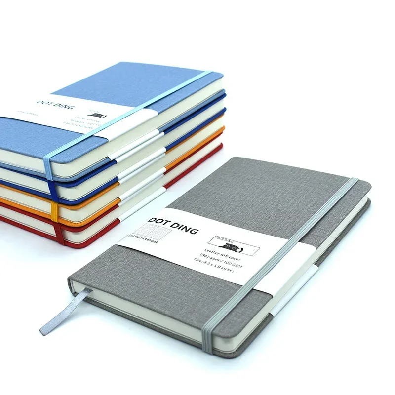 A5 Dotted Cloth Hardcover Notebook 2 A5 Dotted Cloth Hardcover Notebook - Image 2