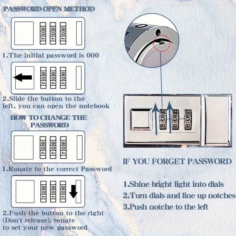 A5 Lockable Password Notebook 6 A5 Lockable Password Notebook - Image 6