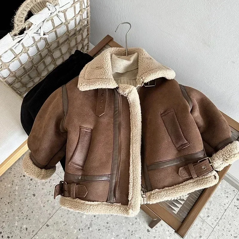 Kids Insulated Winter Jacket Fur Hood 2 Kids Insulated Winter Jacket Fur Hood - Image 2