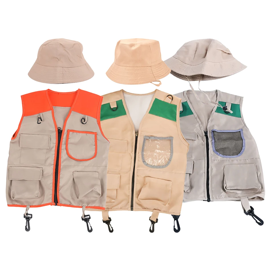 Kids Explorer Vest & Hat Costume Set 1 Kids Explorer Vest & Hat Costume Set