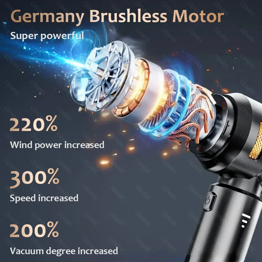 Cordless Car Vacuum Cleaner 3-Speed 3 Cordless Car Vacuum Cleaner 3-Speed - Image 3