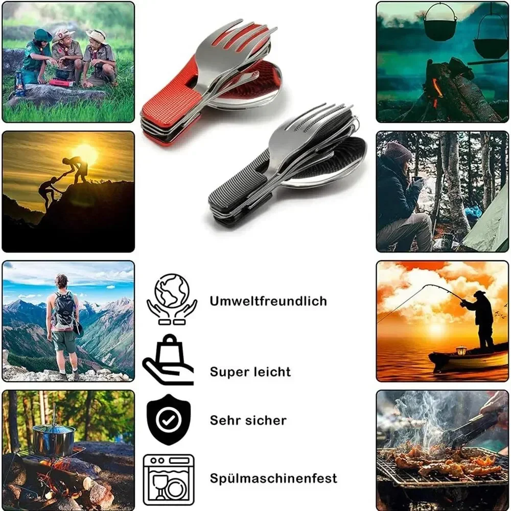 Foldable 4-in-1 Camping Cutlery 6 Foldable 4-in-1 Camping Cutlery - Image 6