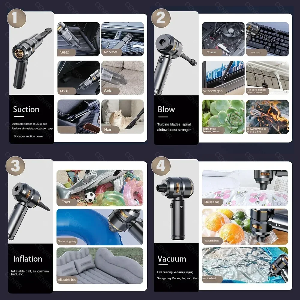 Cordless Car Vacuum Cleaner 3-Speed 6 Cordless Car Vacuum Cleaner 3-Speed - Image 6