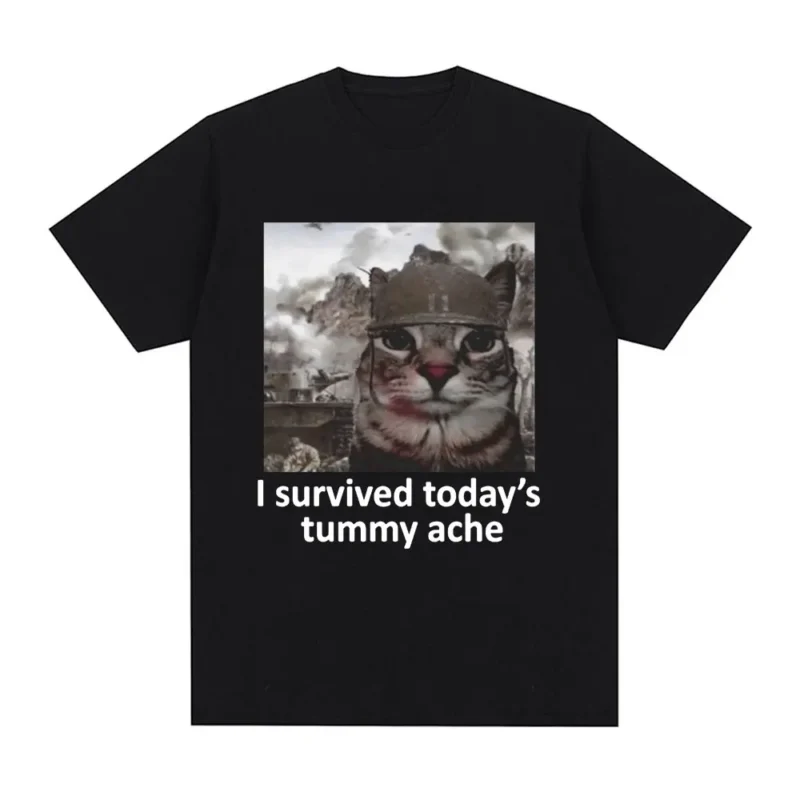 Funny Cat Meme Cotton Blend Tee