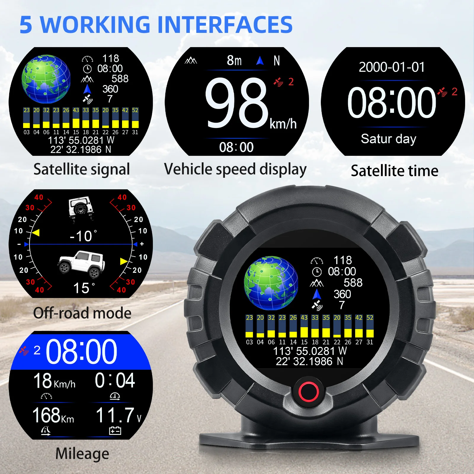GPS HUD Display With Inclinometer 2 GPS HUD Display With Inclinometer - Image 2