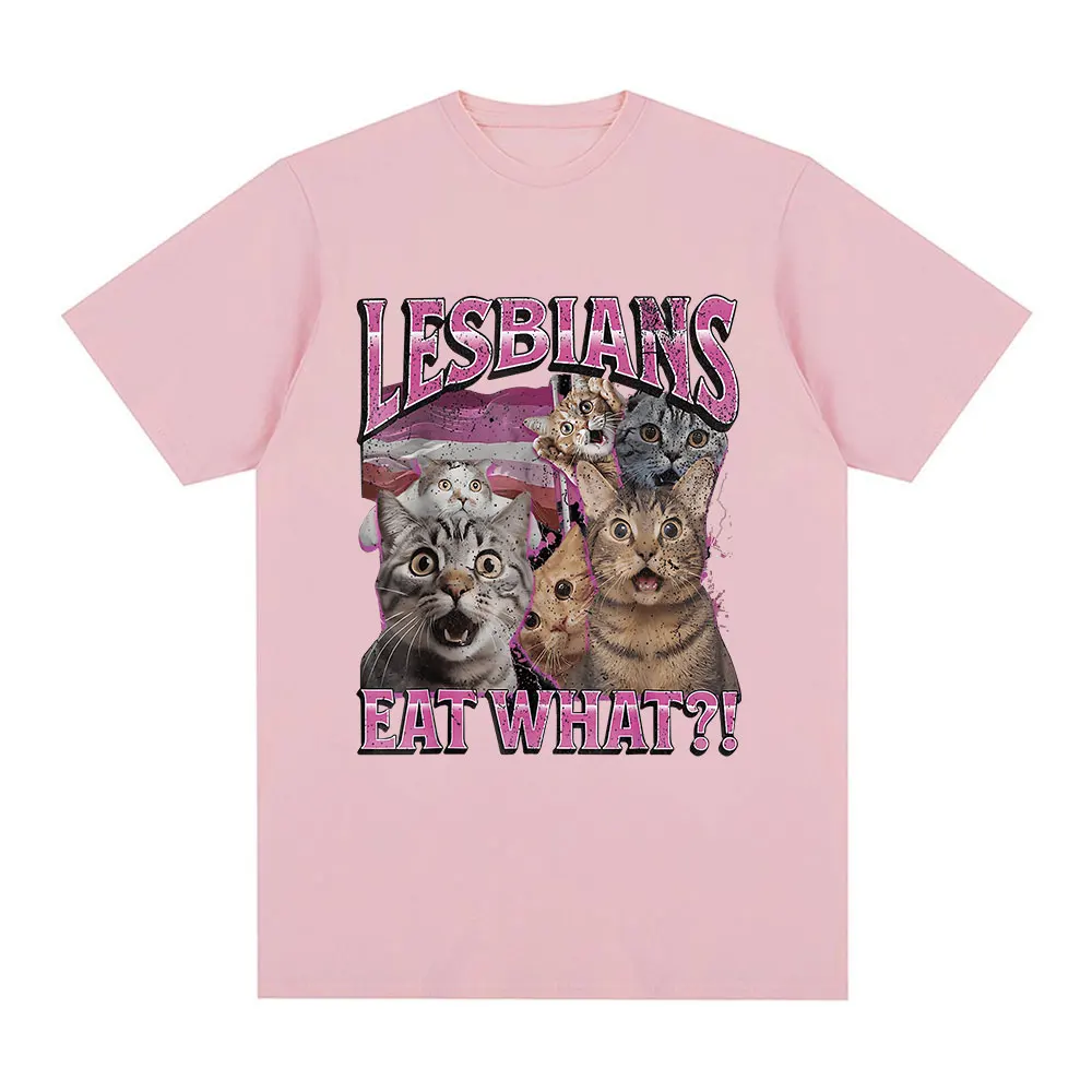 Lesbian Cat Meme Cotton Oversized Tee 6 Lesbian Cat Meme Cotton Oversized Tee - Image 6