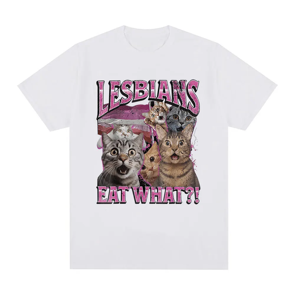 Lesbian Cat Meme Cotton Oversized Tee 5 Lesbian Cat Meme Cotton Oversized Tee - Image 5